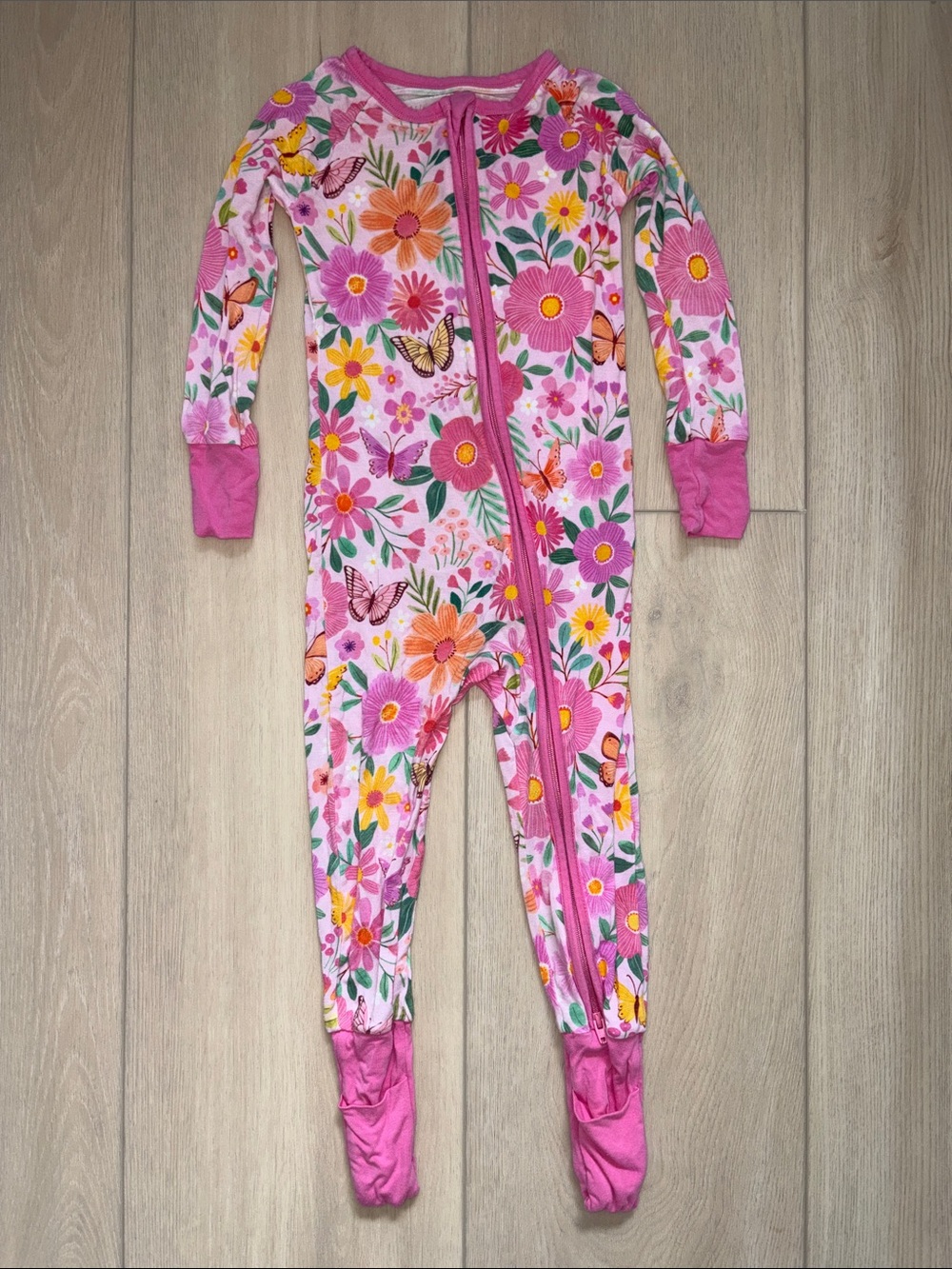 Little Sleepies Floral Butterfly Zippy